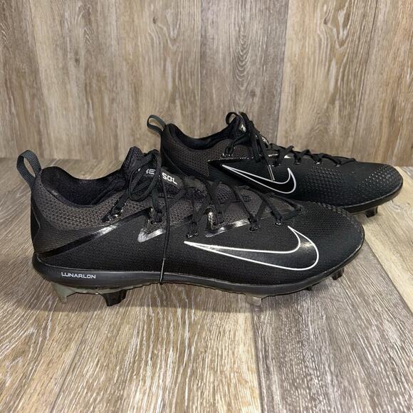 Nike LUNAR VAPOR ULTRAFLY ELITE Mens US Size 14 Baseball Cleats 852686-002 Black - Picture 1 of 12